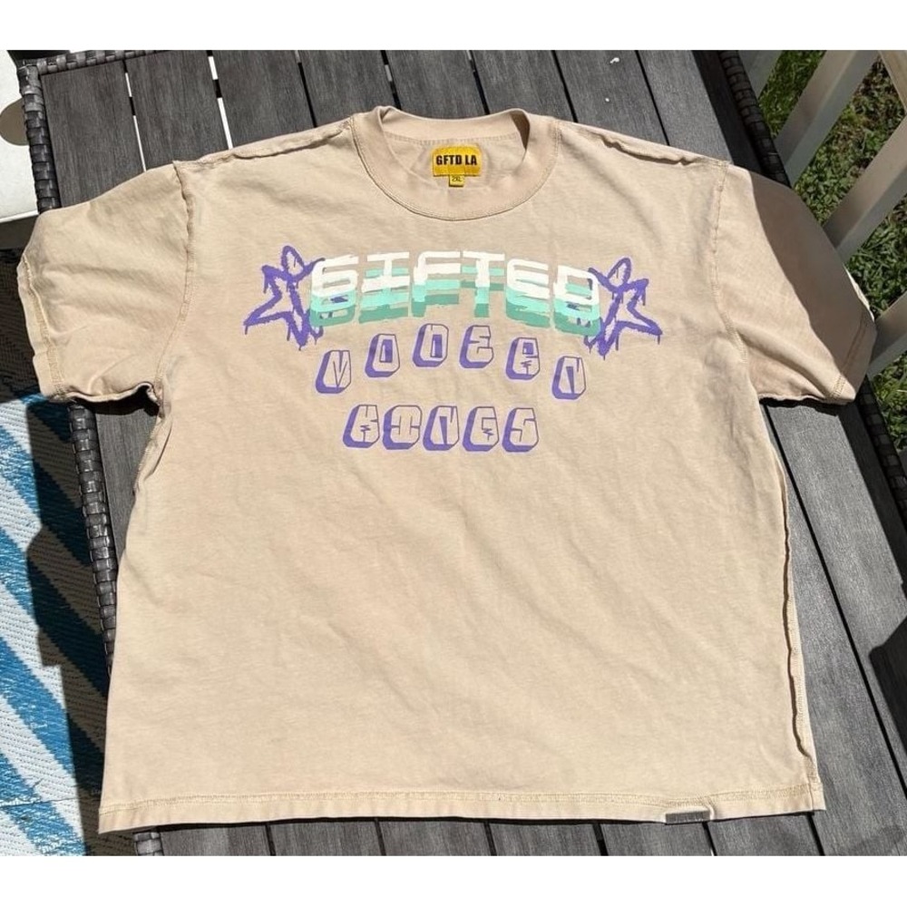 GFTD LA Gifted Voodoo Bones Graphic T-Shirt Beige Size 2XL